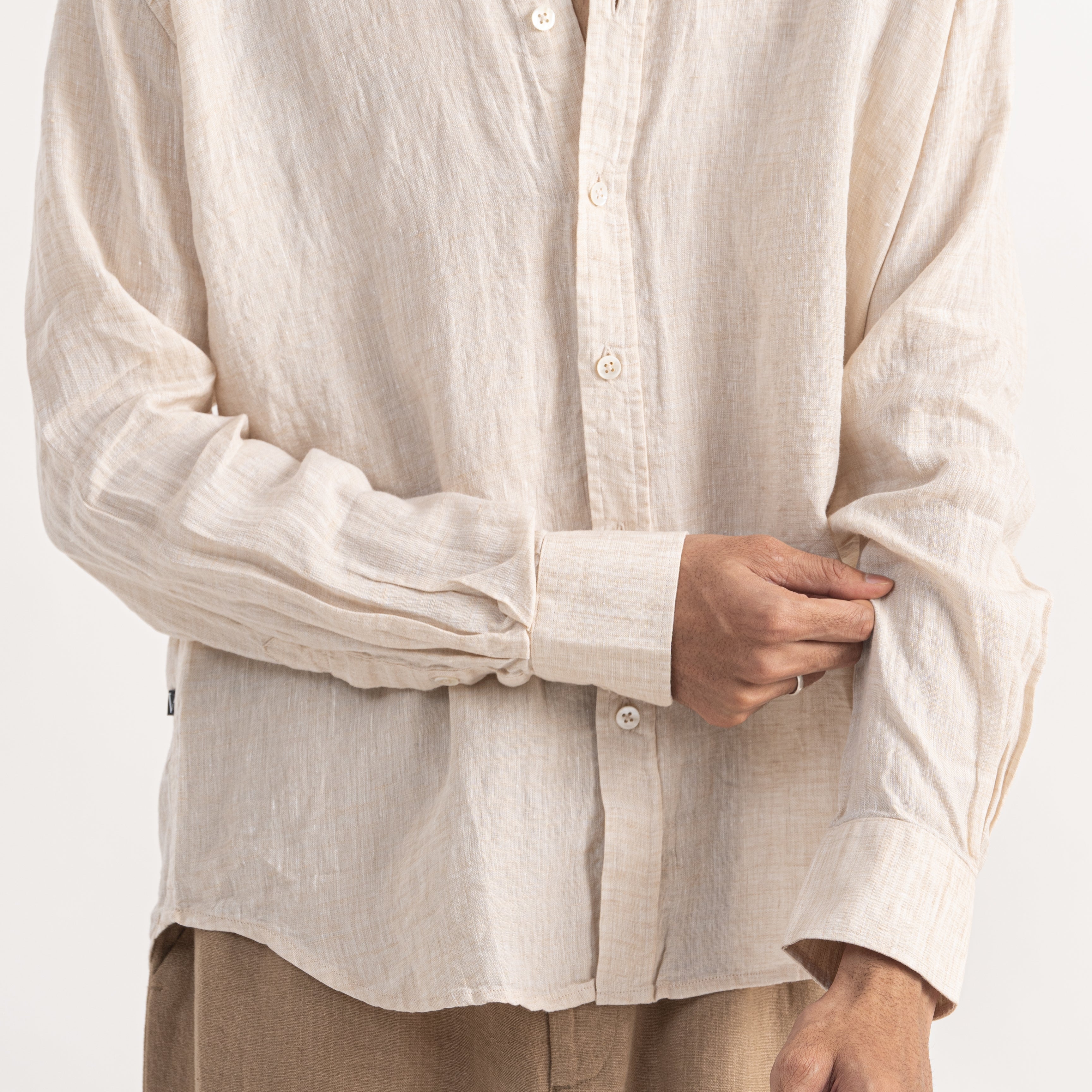 PREMIUM 100% LINEN SHIRT – BEIGE SABLE (BEIGE)