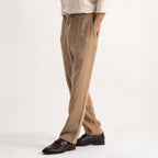 PREMIUM 100% LINEN TROUSERS – BRUN TERRE (BROWN)