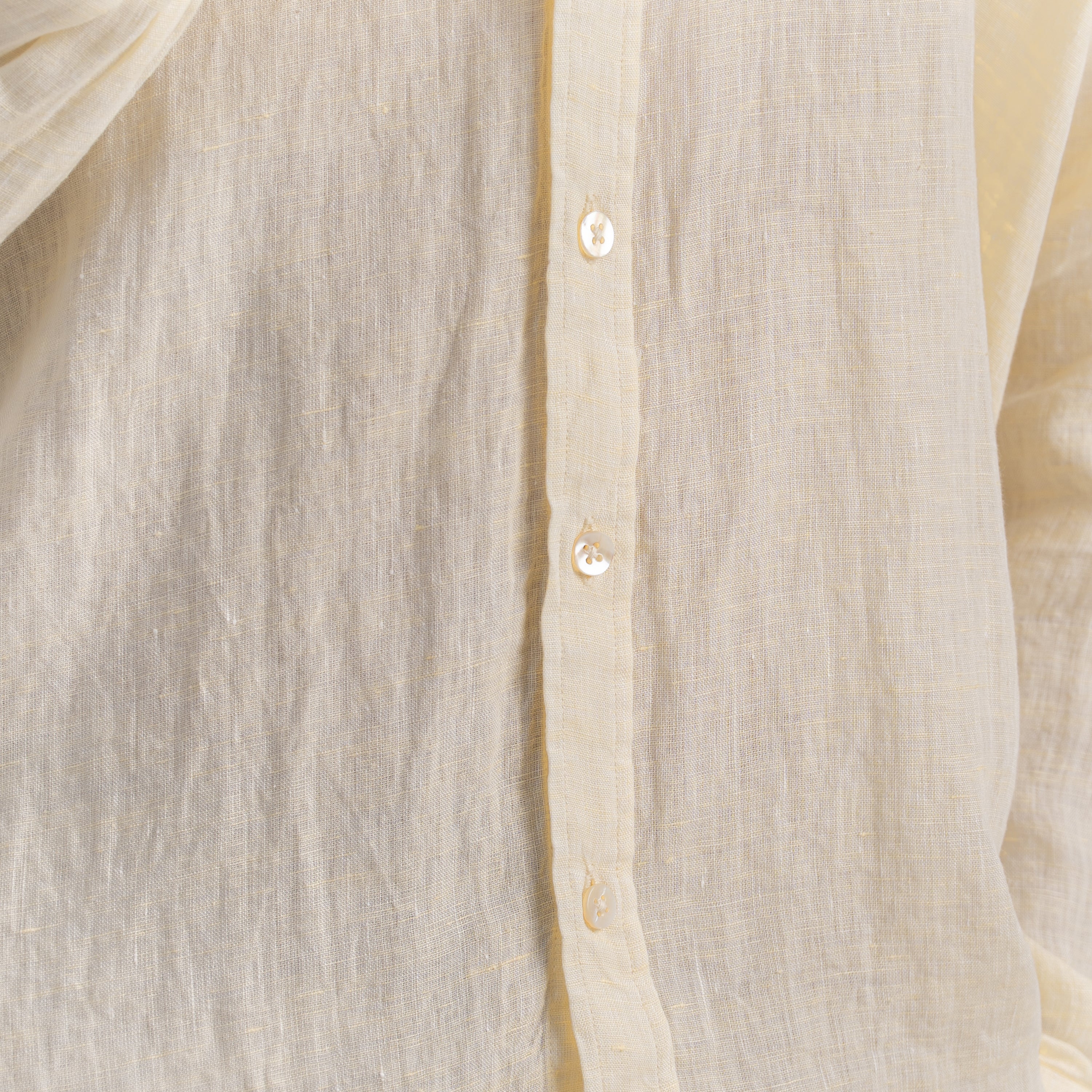 PREMIUM 100% LINEN SHIRT – JAUNE PÂLE (LIGHT YELLOW)