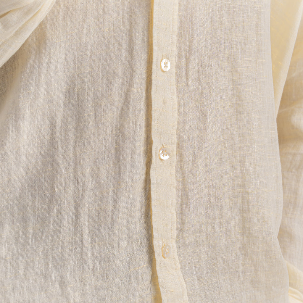 PREMIUM 100% LINEN SHIRT – JAUNE PÂLE (LIGHT YELLOW)
