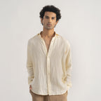 PREMIUM 100% LINEN SHIRT – JAUNE PÂLE (LIGHT YELLOW)