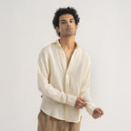 PREMIUM 100% LINEN SHIRT – JAUNE PÂLE (LIGHT YELLOW)