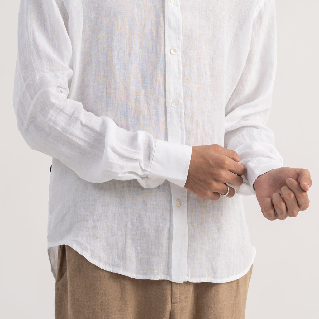 PREMIUM 100% LINEN SHIRT – BLANC (WHITE)
