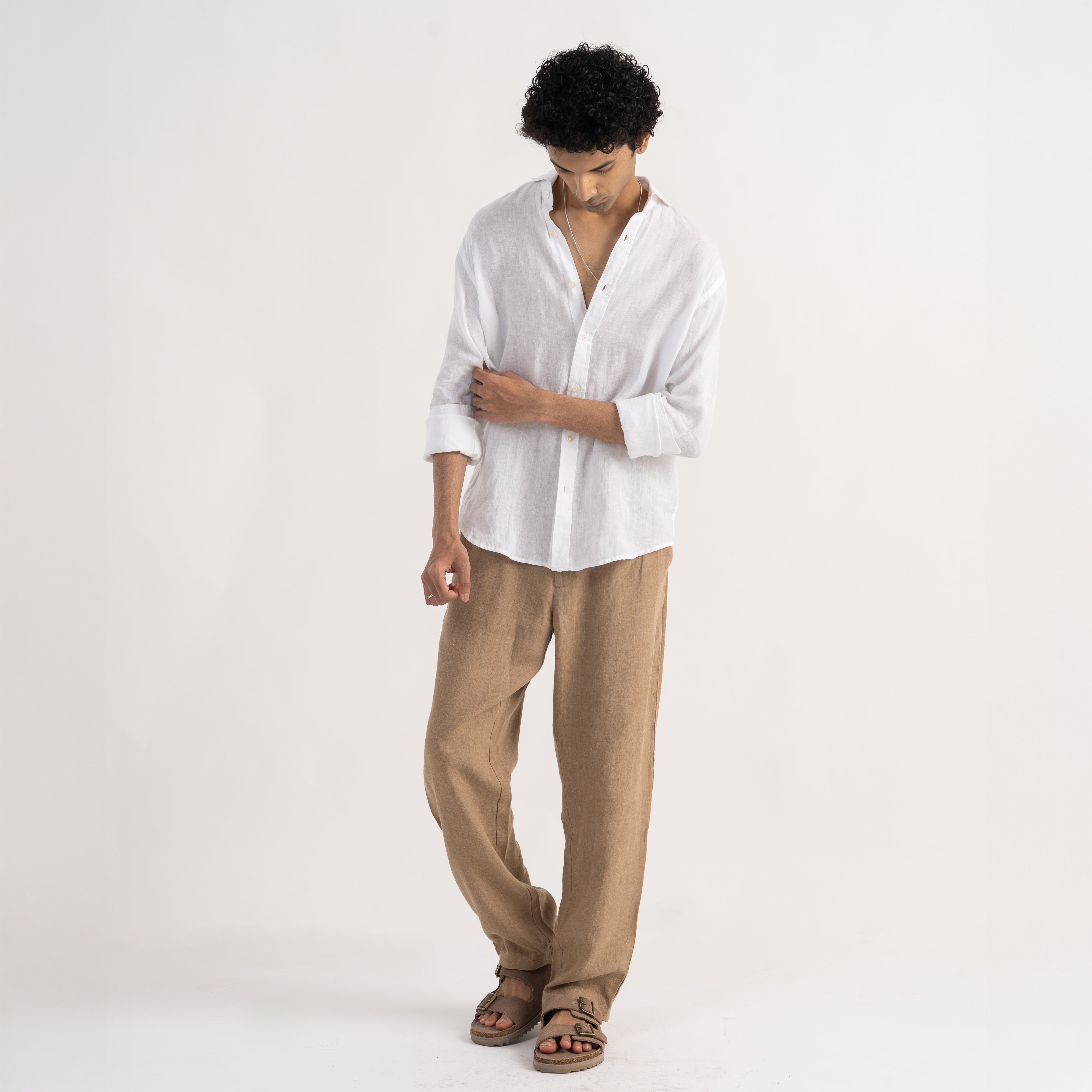 PREMIUM 100% LINEN SHIRT – BLANC (WHITE)