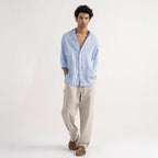 PREMIUM 100% LINEN SHIRT – BLEU CIEL (LIGHT BLUE)