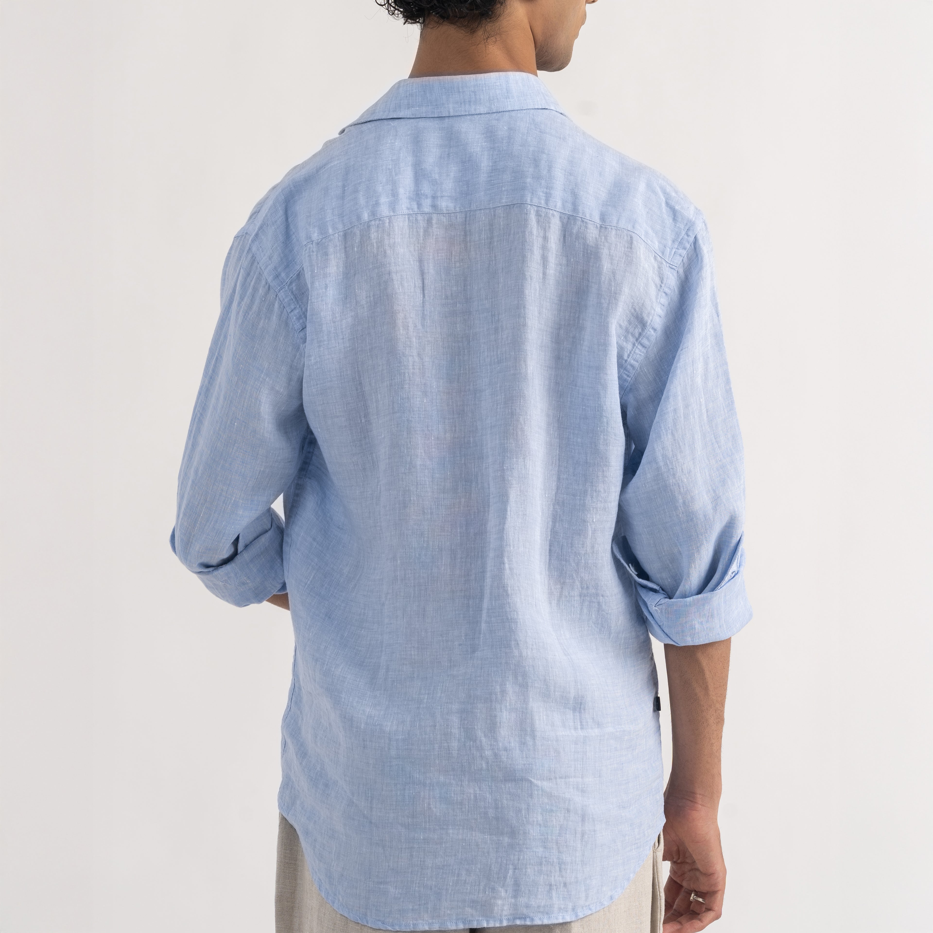 PREMIUM 100% LINEN SHIRT – BLEU CIEL (LIGHT BLUE)