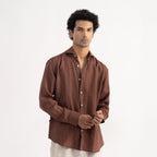 PREMIUM 100% LINEN SHIRT – BRUN TERRE (BROWN)