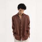 PREMIUM 100% LINEN SHIRT – BRUN TERRE (BROWN)