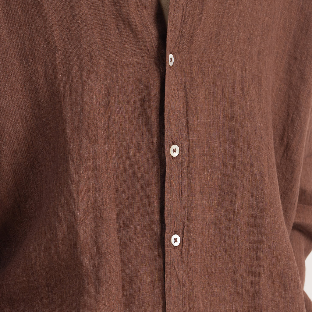 PREMIUM 100% LINEN SHIRT – BRUN TERRE (BROWN)