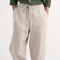 PREMIUM 100% LINEN TROUSERS – BEIGE SABLE (BEIGE)