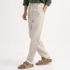 PREMIUM 100% LINEN TROUSERS – BEIGE SABLE (BEIGE)