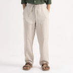 PREMIUM 100% LINEN TROUSERS – BEIGE SABLE (BEIGE)
