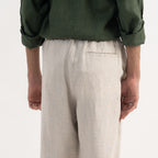 PREMIUM 100% LINEN TROUSERS – BEIGE SABLE (BEIGE)