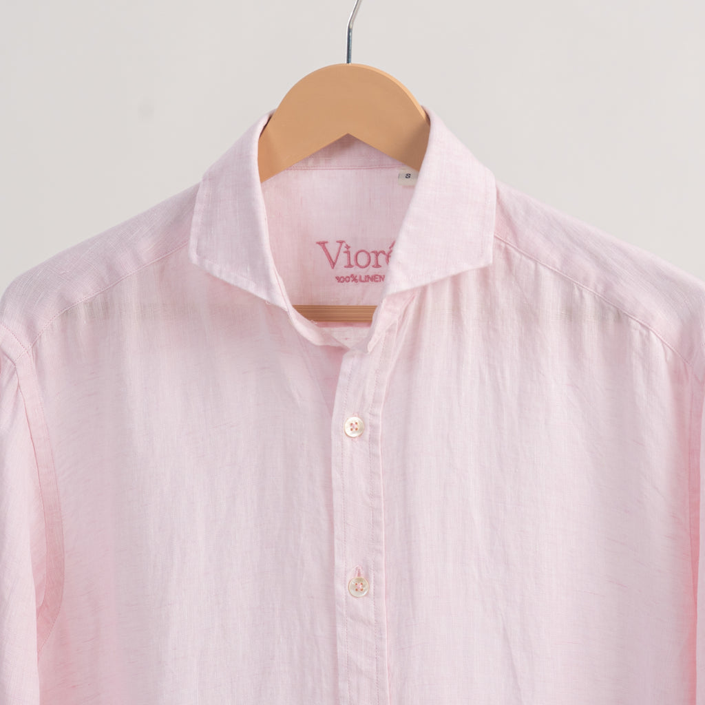 PREMIUM 100% LINEN SHIRT – ROSE POUDRÉ (LIGHT PINK)